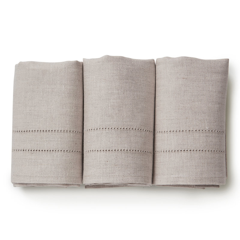 Bath Linen Hand Towels, Light Natural