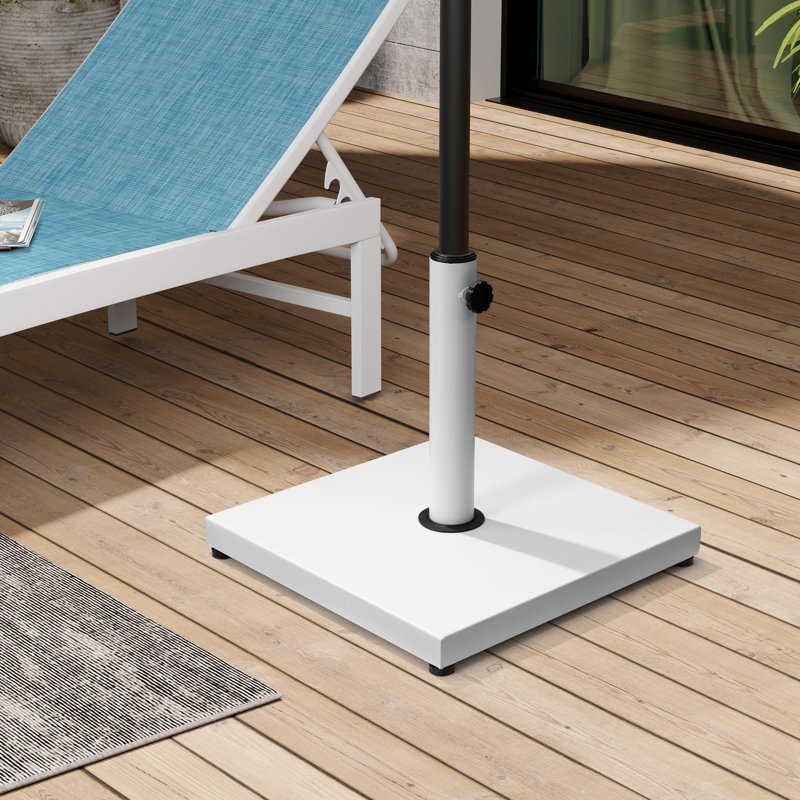 Porte-parapluies Agosto 40lb, White Concrete/40 LB