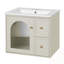 Ensemble de meuble-lavabo mural avec lavabo, 2 tiroirs et 1 porte à fermeture en douceur-1308153712