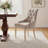 2-Pack Fabric Tufted Dining Chairs with Wooden Legs Upholstered Side Chairs for Kitchen-117443528