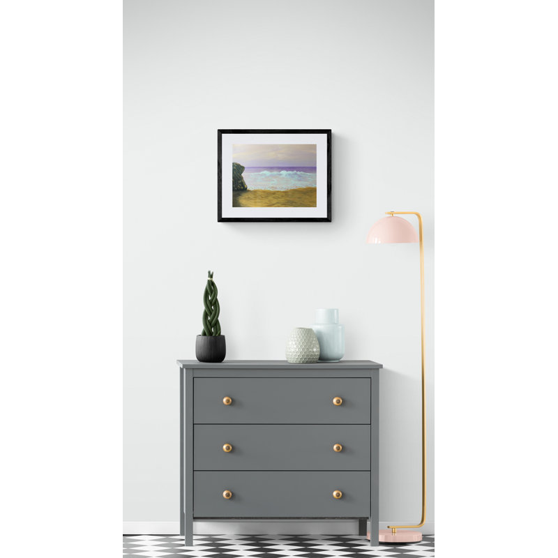 Seascape_402 Print by Alicia Lopez, Black Framed Paper, 17.25" H x 21.25" W