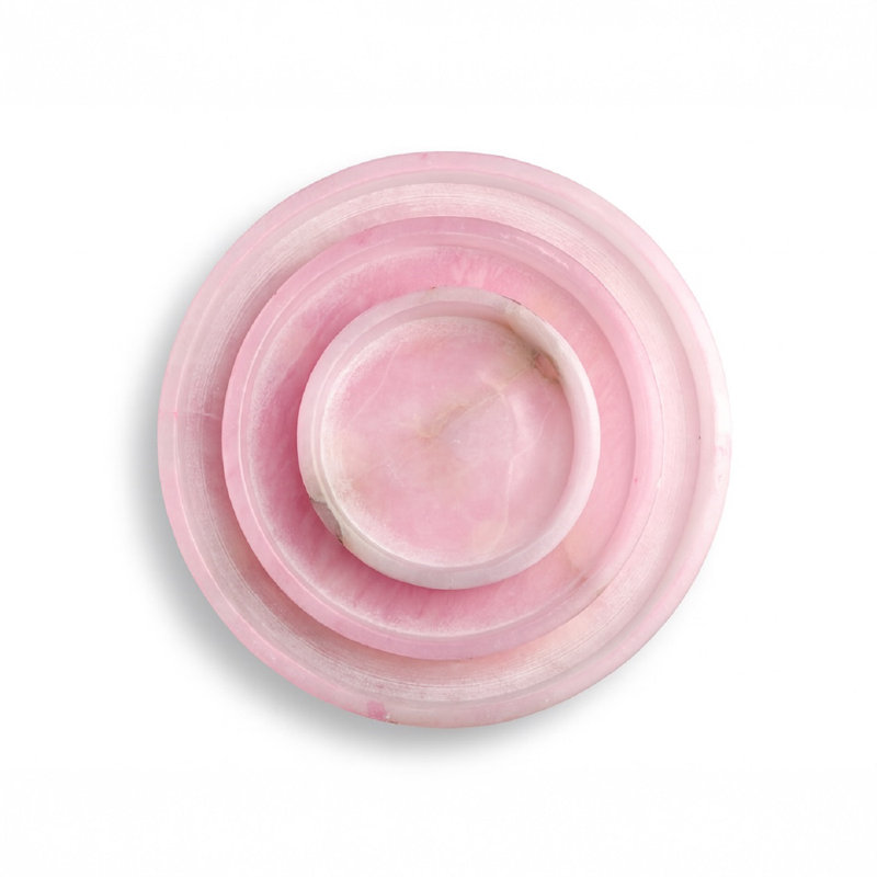 Plateau rond Montana blanc albâtre Montana, L 1,25 po x P 6 po x H 6 po