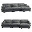 Canapé modulaire en L surdimensionné en velours avec repose-pieds mobile Comfort-599157271