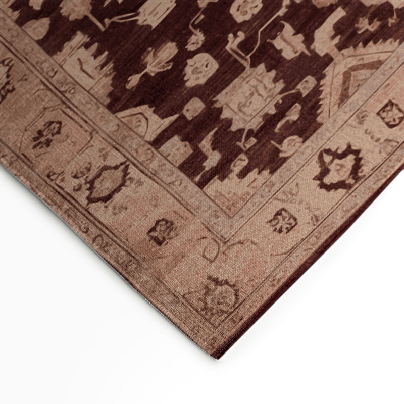 Tapis intérieur et extérieur brun Overdyed, Rectangle 9 pi x 12 pi