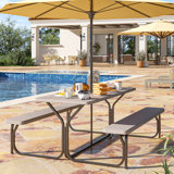Bohall Rectangular 4 - Person 71" Long Picnic Table