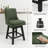 Swivel Counter Height Barstools Green Seat In Espresso Finish, Set of 2-1528874368-1528874428