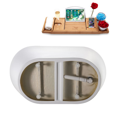 Baignoire autoportante 51 po avec drain interne Streamline
