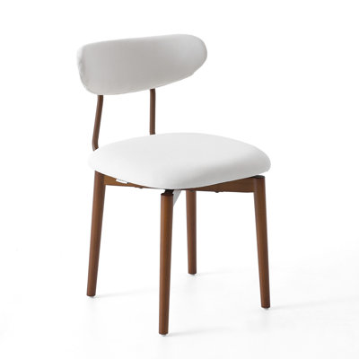 Ensemble de chaises de salle à manger rembourrées avec dossier en bois massif 2 pièces Modern