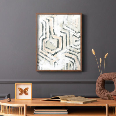 Sand Glyphs I Framed Print - Solid Wood