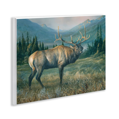 «Powering Elk in Field» par Laura Mark-Finberg