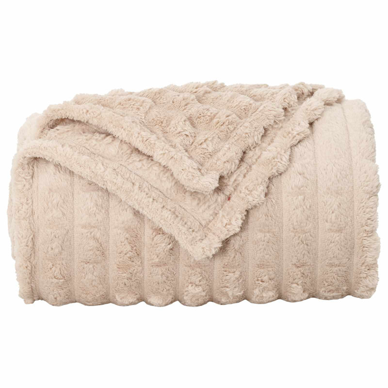 5.2-31 Throw Blanket, Beige, 200cm x 150cm