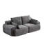 Grand canapé modulaire à 2 places en mousse à mémoire de forme moderne pour salon, causeuse modulaire compatible avec les animaux de compagnie avec coussins et sans assemblage-460215225