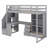 Loft Bed With L-Shaped Desk And Drawers, Cabinet And Storage Staircase-977518119
