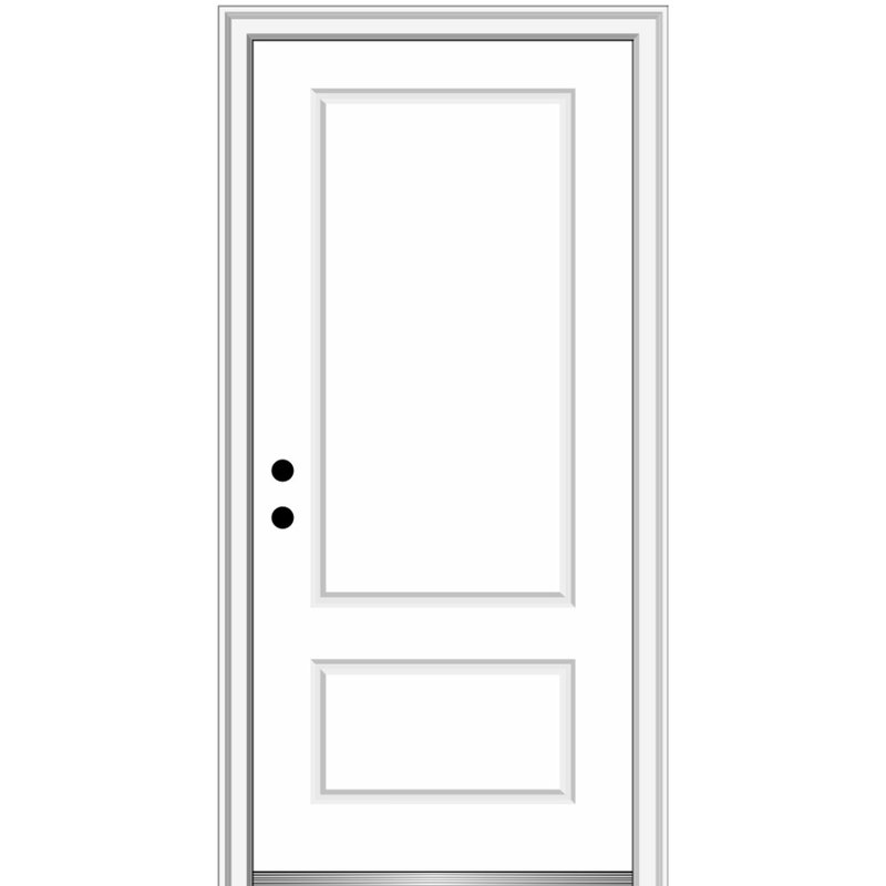Primed White 32"x80" Fire Rated MDF Door with 2 Panels
