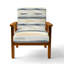 Chaise rembourrée rayée - Chaise avec accoudoirs gris et jaune neutre-619816110