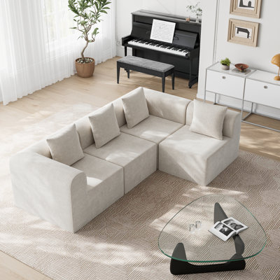 Boneless Celiot 4 - Piece Upholstered Sectional