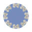 Sous-verres ronds en cuir vegan bleu perle-119015296