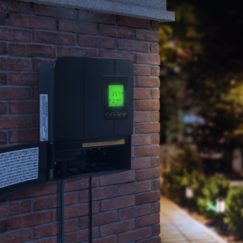 Transformateur de lumière à basse tension Fusion avec minuterie intégrée 120 watts Fusion, noir