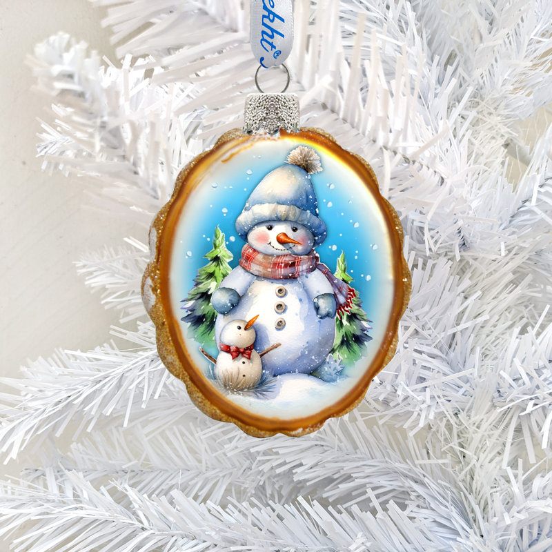 4'' Glass Hanging Figurine Ornament