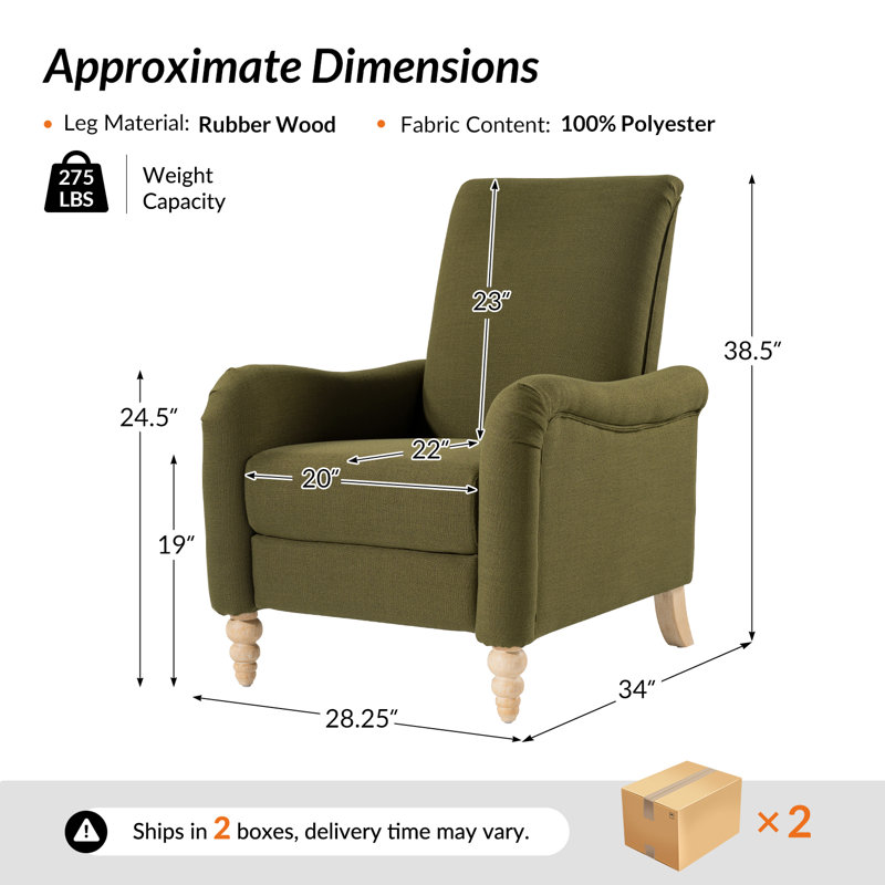Fauteuil inclinable Bhandary, Vert olive