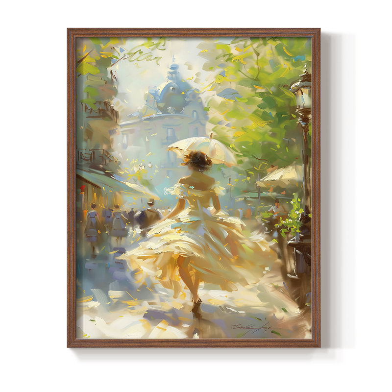 Reproduction encadrée WOMEN Series CMXVII - bois massif, H 11 po x l 9 po, Noyer