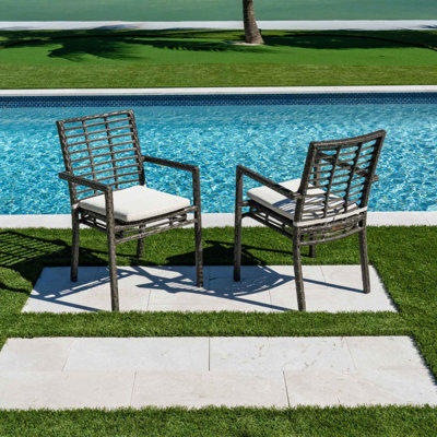 Chaise de terrasse empilable avec coussin Coldfield