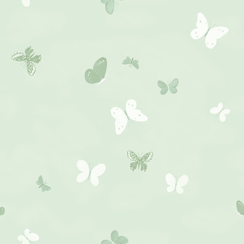 Rouleau de papier peint Paule Marrot, Ton sur ton vert