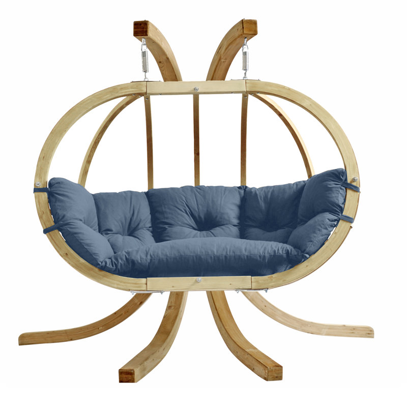 Aleasia Spruce Outdoor Lounge Chair, Navy Blue
