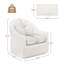 Fauteuil demi-tonneau pivotant avec coussin lombaire l 30,3 po Martha (ensemble de 2)-861401359