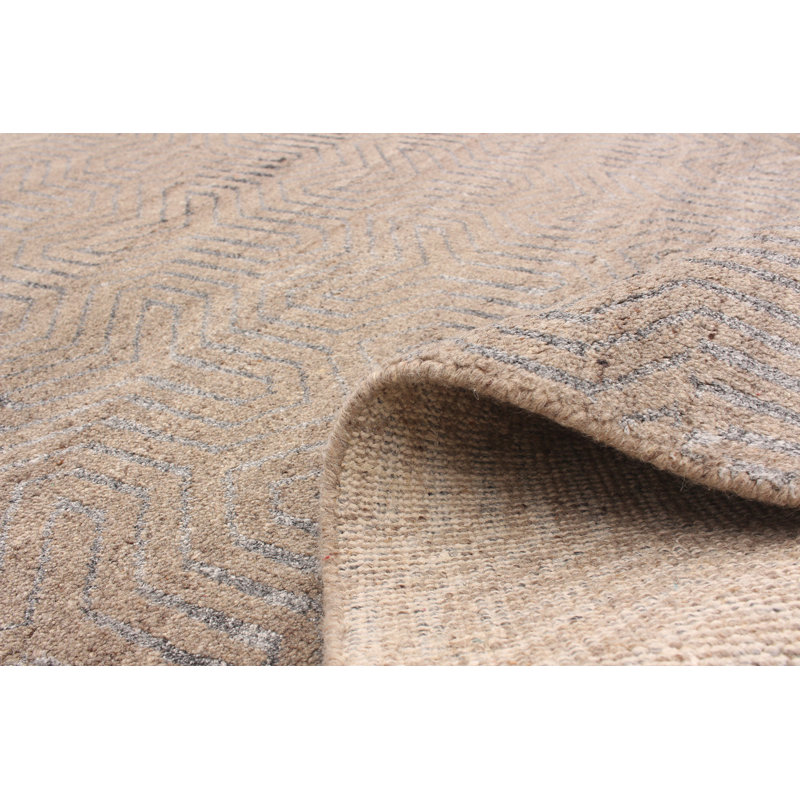 Grogan One-of-a-Kind 5'1" X 7'11" 2010s Wool Area Rug in Beige