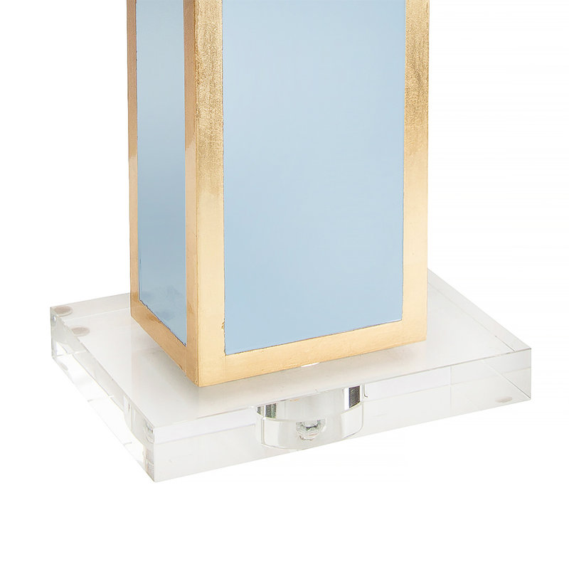 Blair Table Lamp, Light Blue/Gold Leaf 