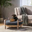 Lit pour animal de compagnie contemporain de taille moyenne l 27,98 po x P 15,05 po, revêtement, garniture cloutée, 100%, couleur gris anthracite moyen