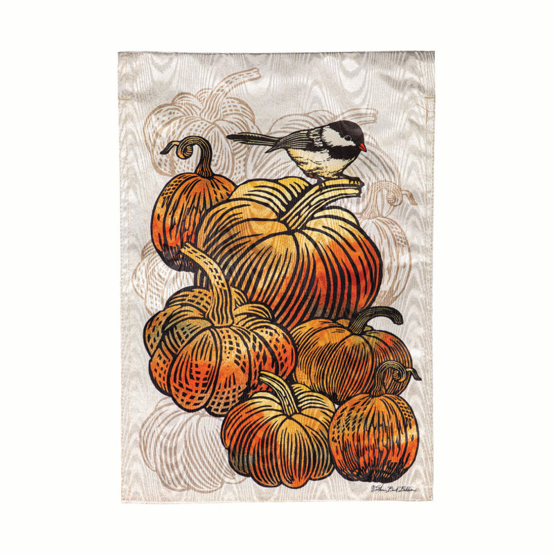 Magnifique drapeau de jardin moiré citrouilles