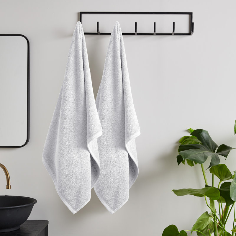 Quick Dry Cotton Bath Sheet Pair, White