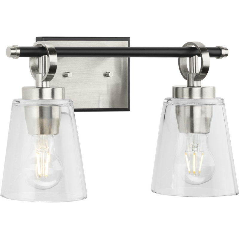 Cassell Dimmable Vanity Light, Brushed Nickel, 2