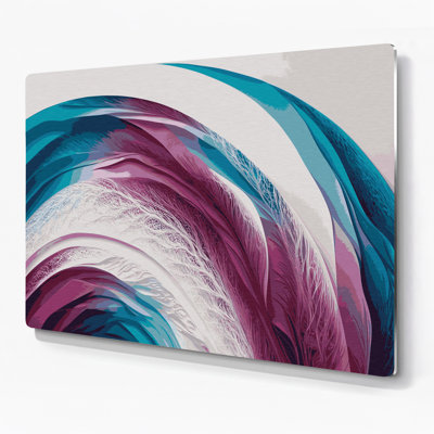 Gradient abstrait 17, art mural en métal beige
