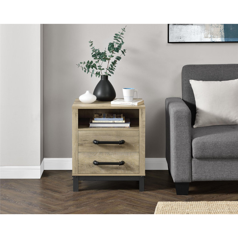 Mastrangelo Side Table with 2 drawers