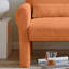 Fauteuil moderne orange avec coussin lombaire pour une expérience de détente à la maison Chaise en laine d'agneau, structure robuste, option de détente polyvalente Boucle Lounge Matériau somptueux, fabrication, addition