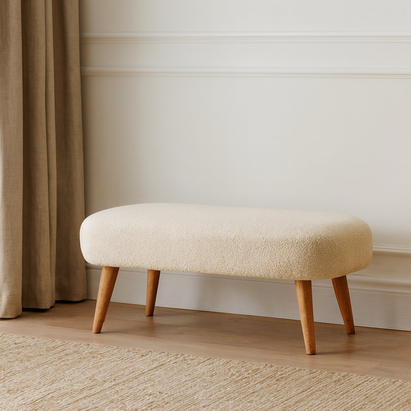 Banc rembourré en mélange de coton Joete