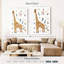 Adorable girafe scandinave sur toile-1064630641