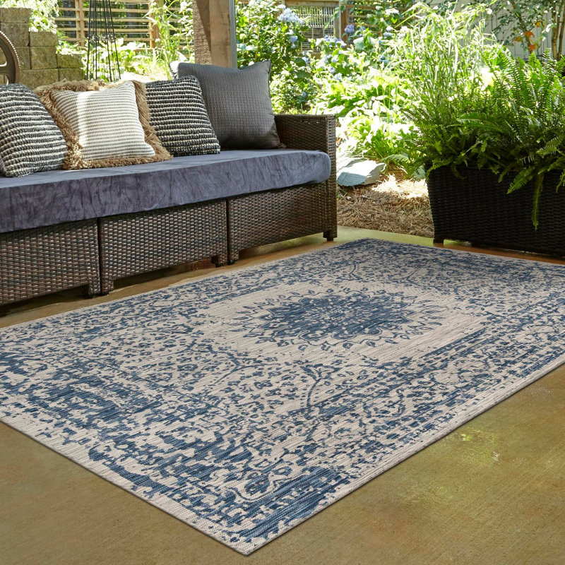Ornate Lamotte Indoor/Outdoor Area Rug, Rectangle 5'3" x 8'