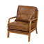 Fauteuil d'appoint moderne, fauteuil avec cadre en bois massif et fauteuil rembourré confortable pour la chambre à coucher du salon