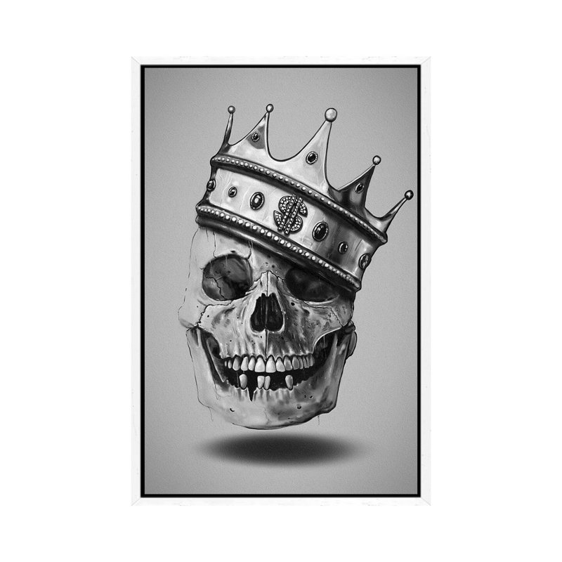 Hustler 1 Piece Wall Art on Canvas, 66.04cm H x 45.72cm W x 3.81cm D, White Framed