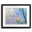 Iris And Lily Pad Design Print by Bruce Heinemann