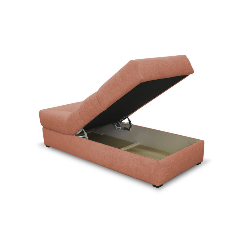 Upholstered Chaise Lounge, Orange