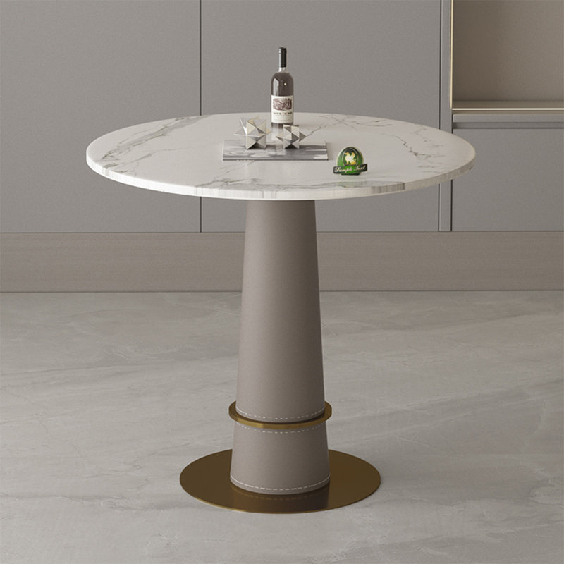 White Round Marble Dining table, White