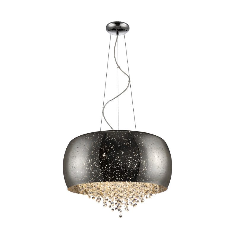 Chu 5 - Light Crystal Pendant, Chrome
