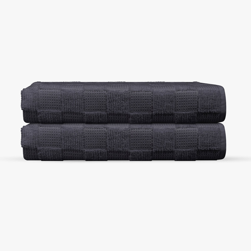 Ensemble de serviettes de bain 2 pièces Taylorlynn, Gris anthracite