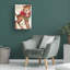 Art mural sur toile tendue - Vintage Apple Collection «Vintage Xmas Card Deer», décoration murale pour le salon, la chambre à coucher ou le bureau - 30 x 47-31385321