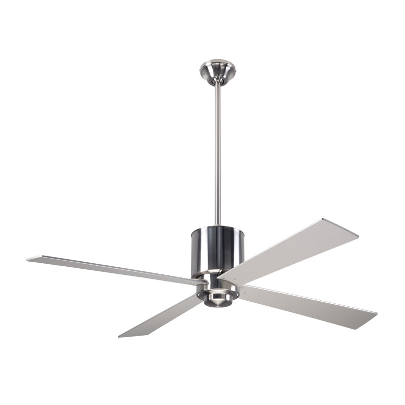 Lapa Downrod Ceiling Fan, Bright Nickel, Nickel, Fan Speed Control
